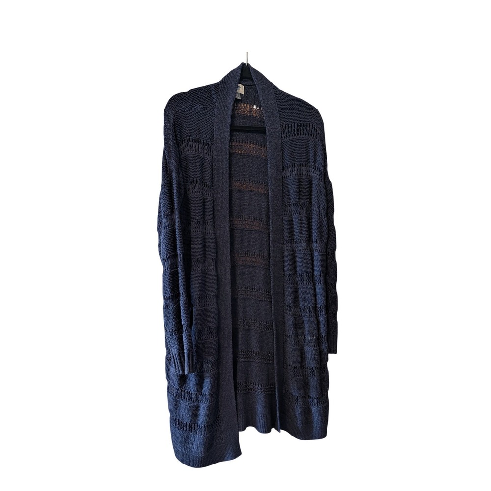 Old Navy Womens Open Front Open Knit Long Cardigan XXL Navy Blue
